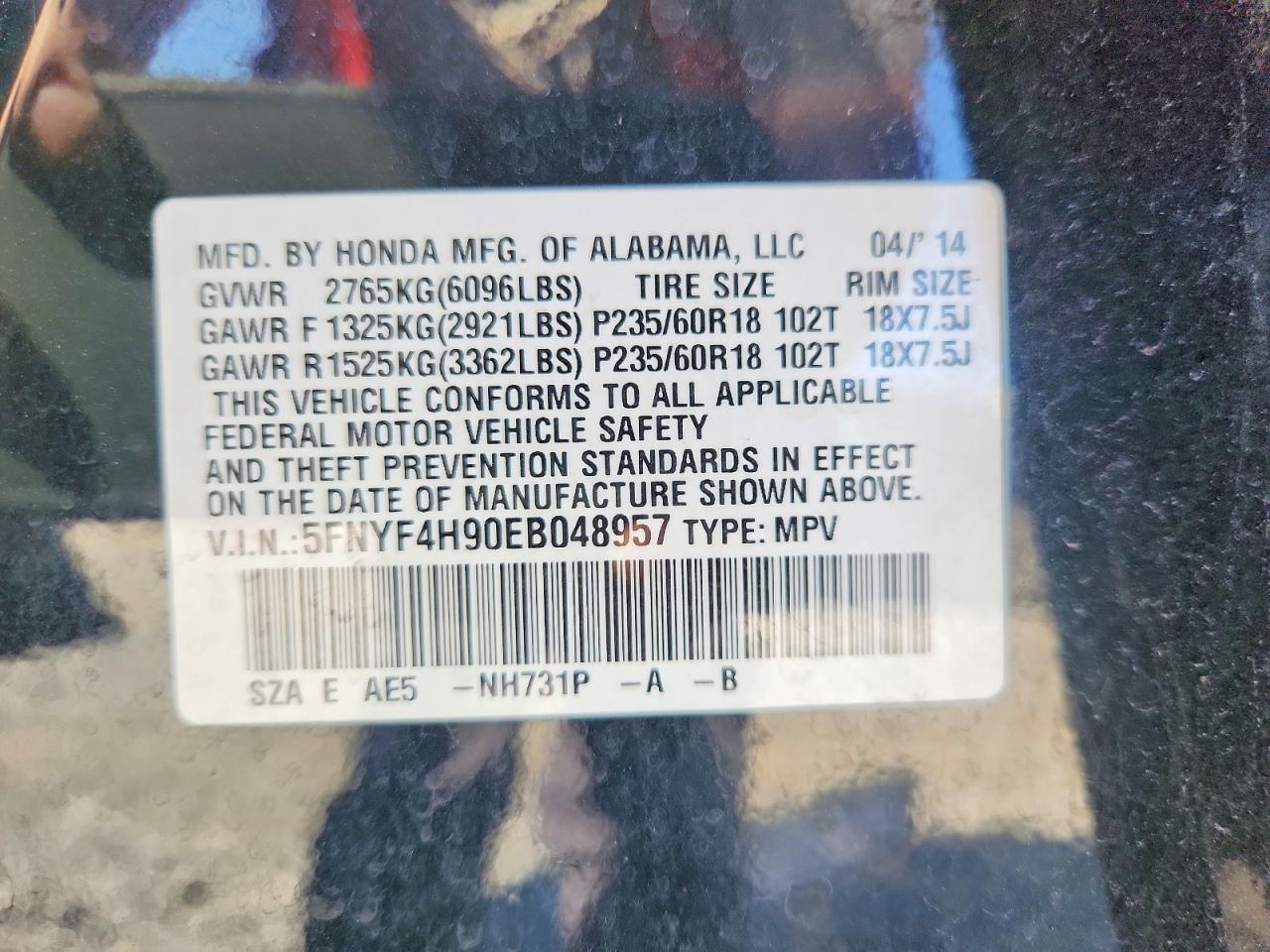2014 HONDA PILOT