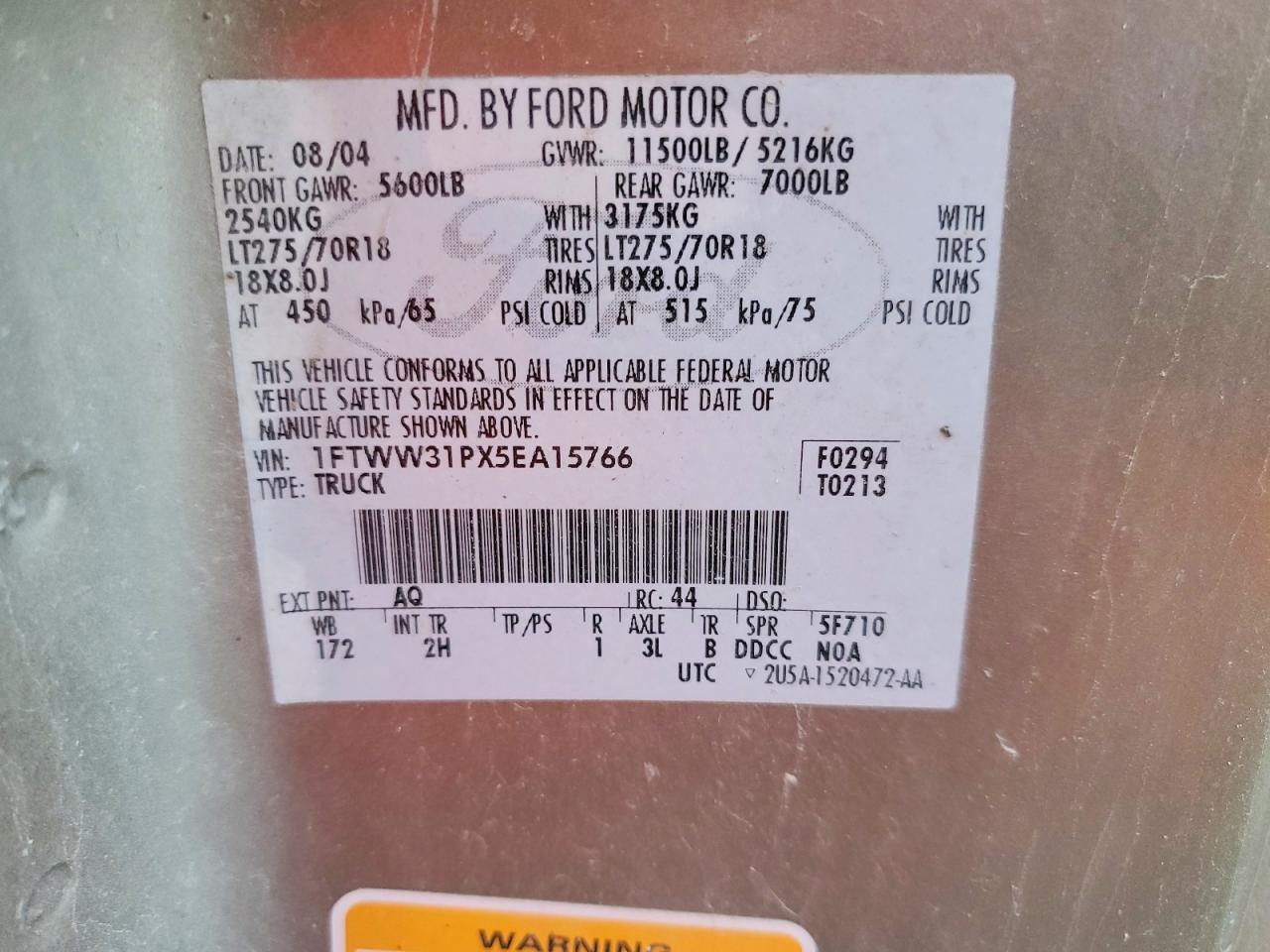 2005 FORD F-350