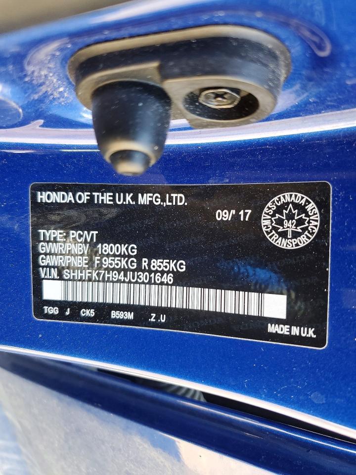 2018 HONDA CIVIC