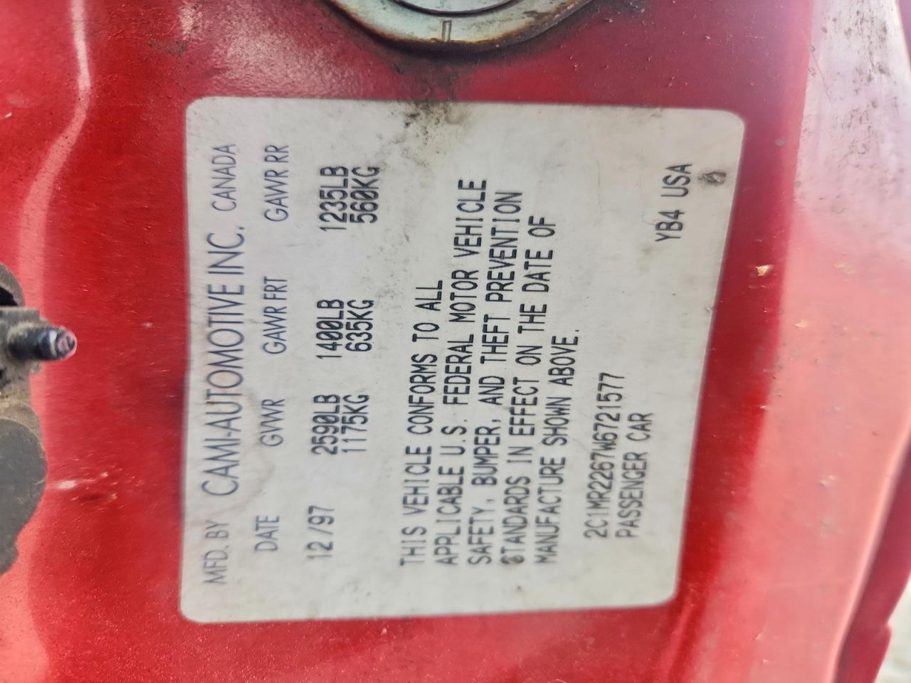 1998 CHEVROLET Metro