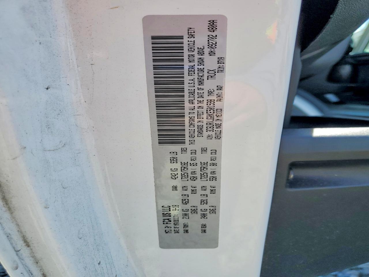2019 RAM ProMaster 3500