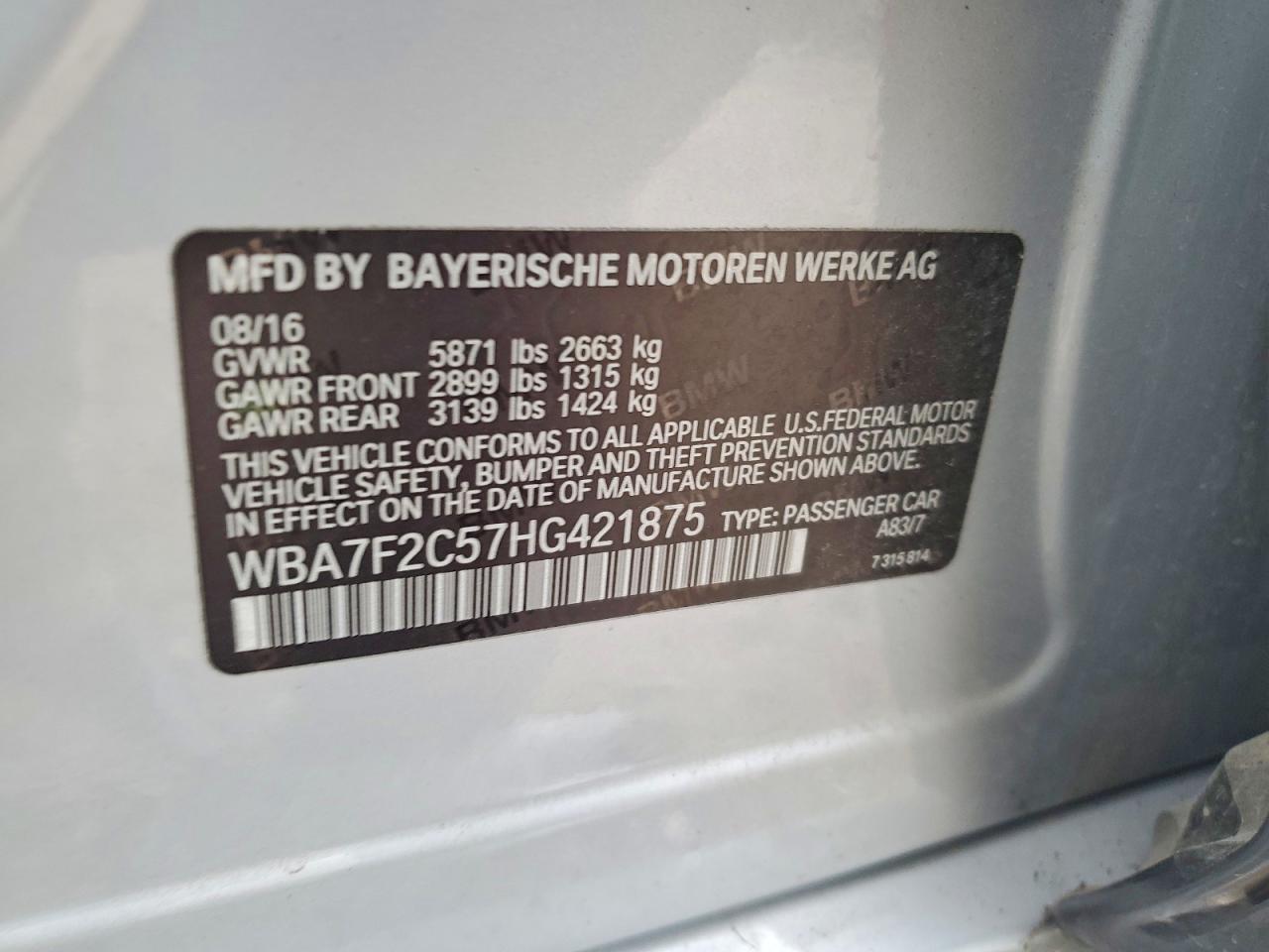 2017 BMW 7 series