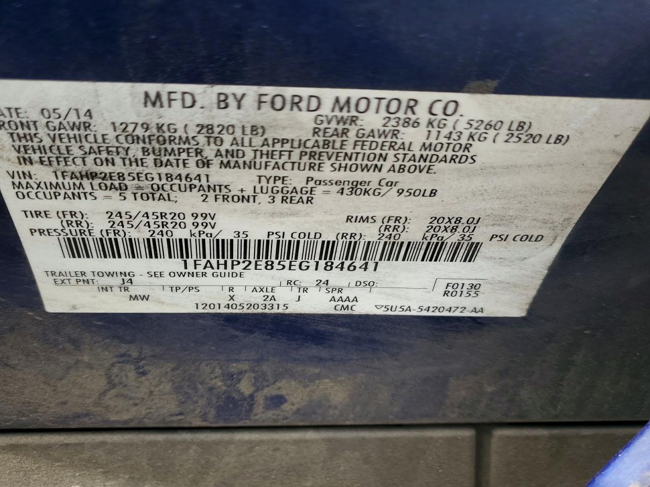 2014 FORD Taurus
