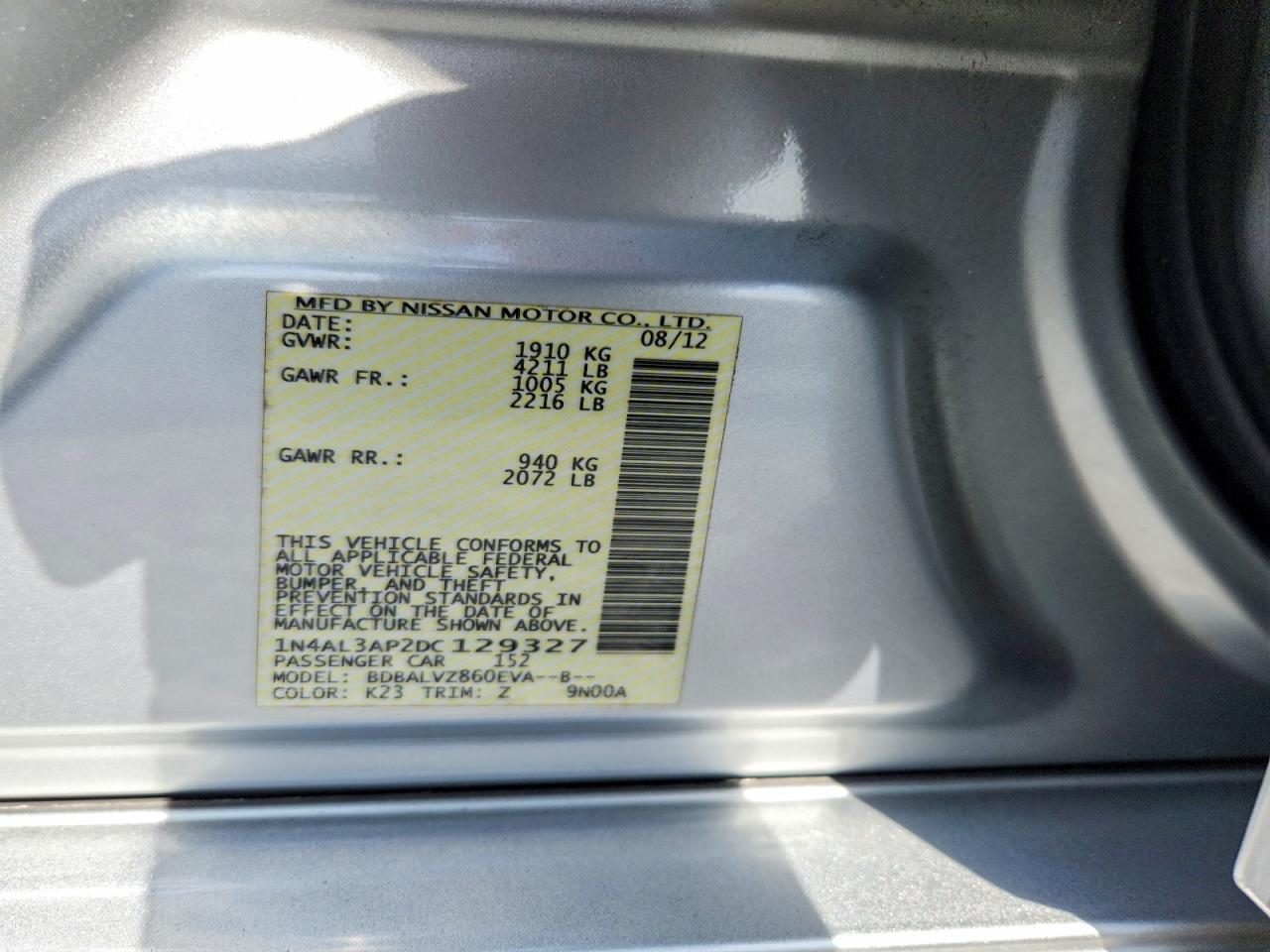2013 NISSAN ALTIMA