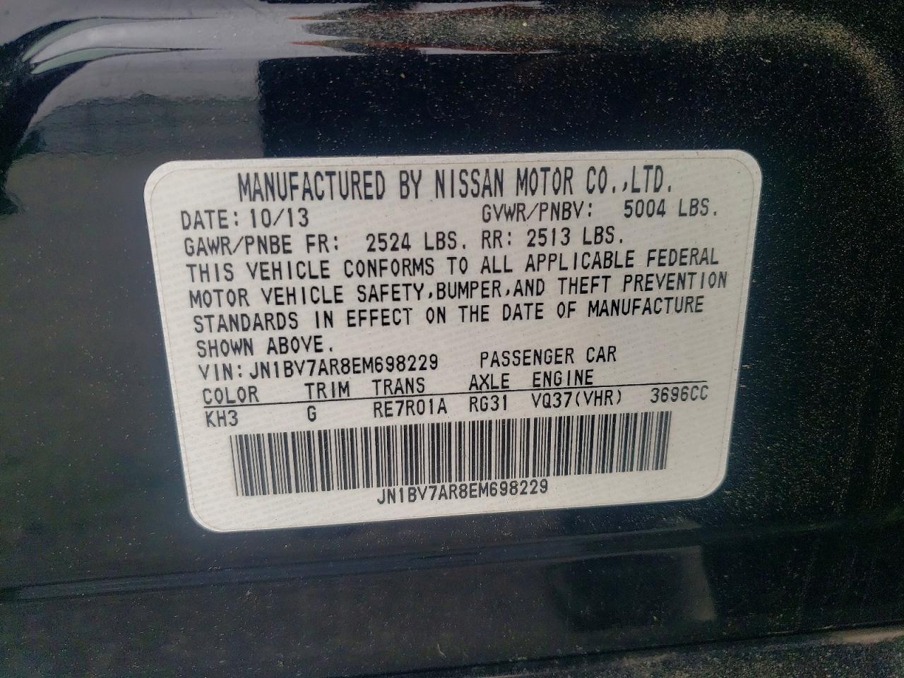 2014 INFINITI Q50