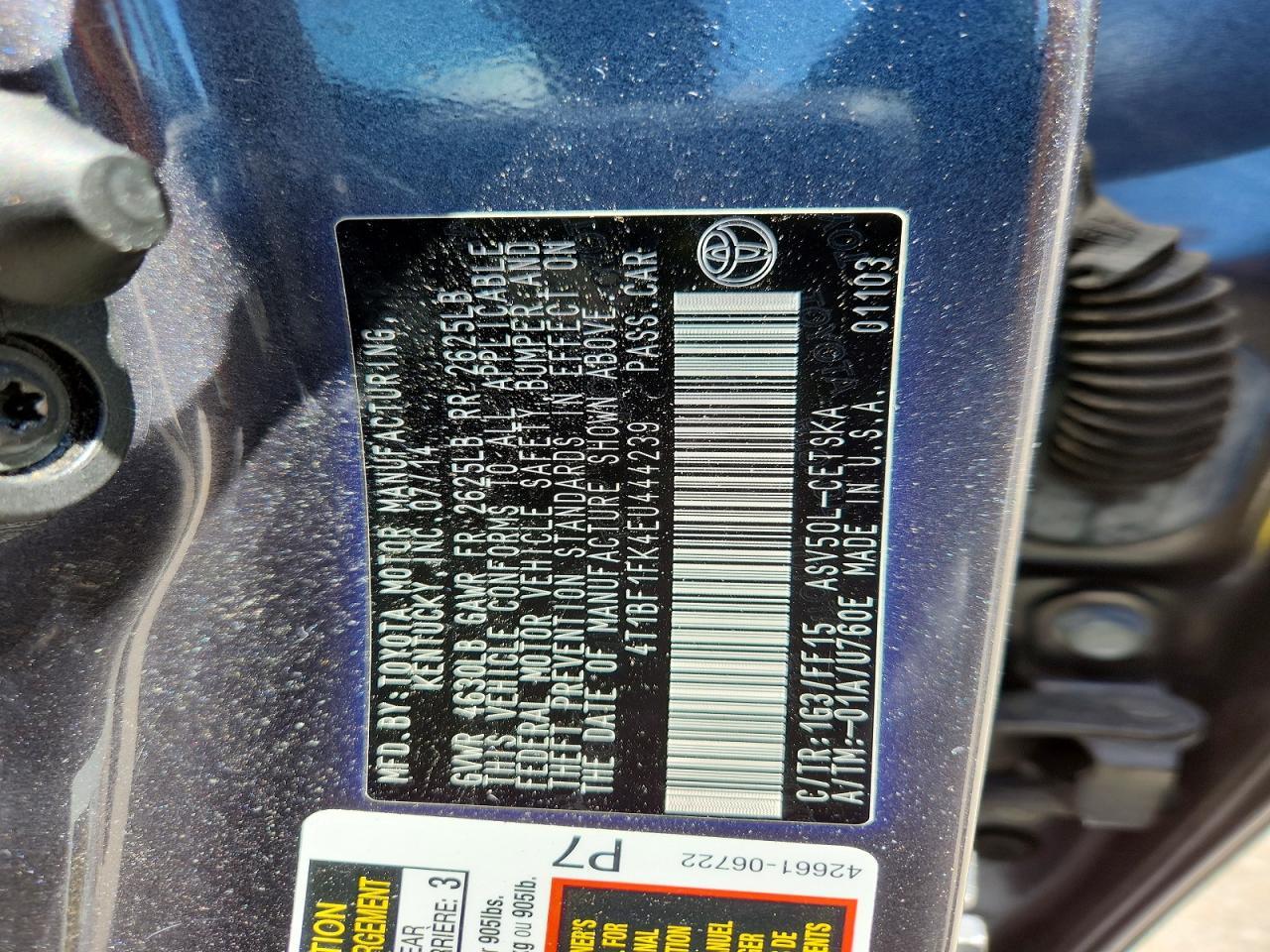 2014 TOYOTA CAMRY