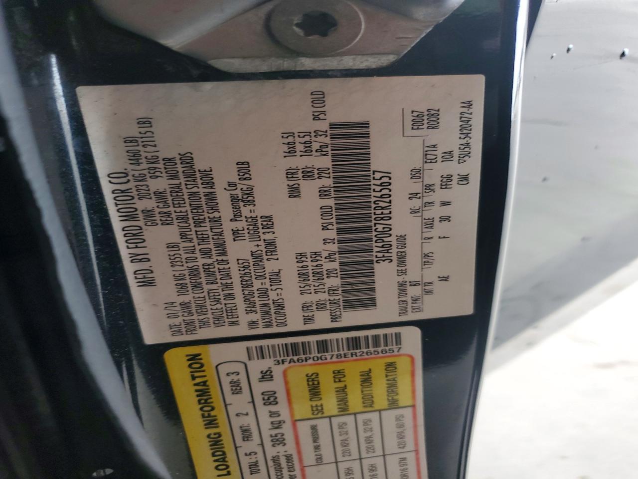 2014 FORD FUSION