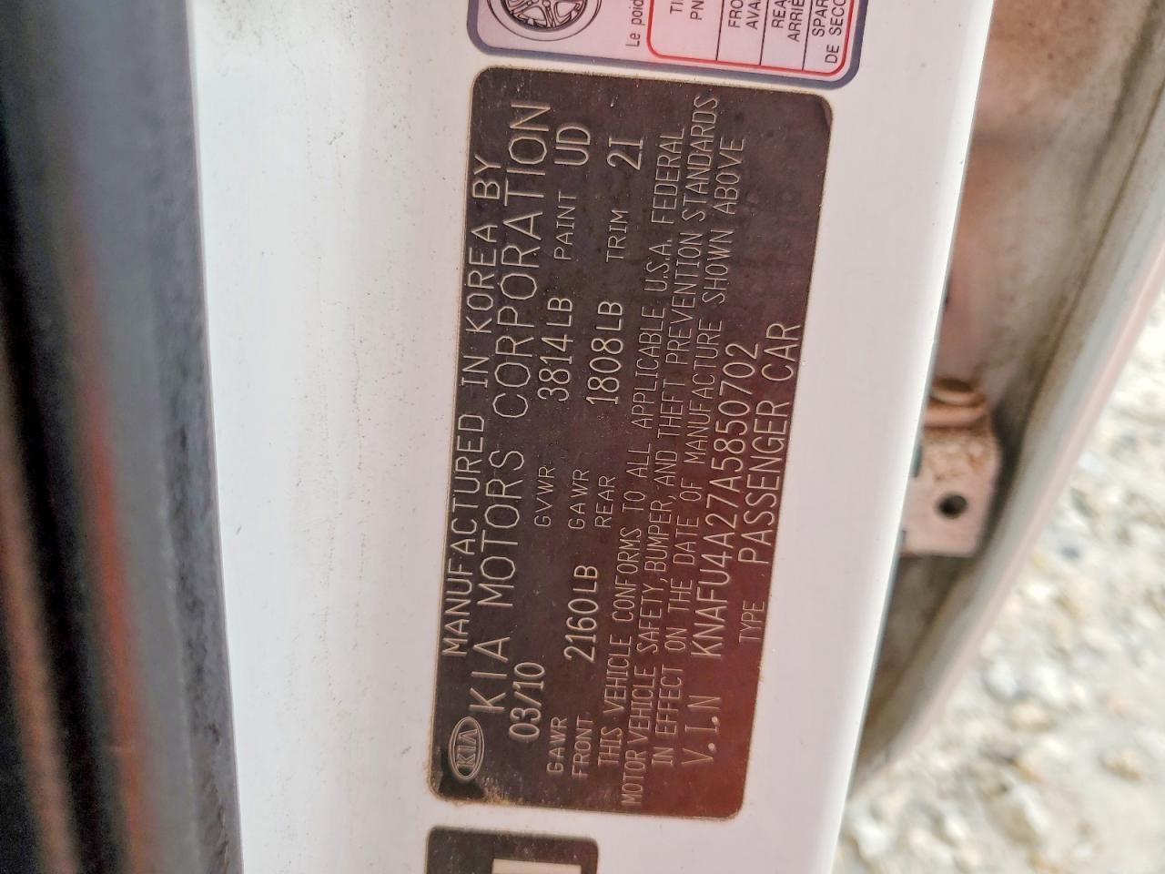 2010 KIA FORTE