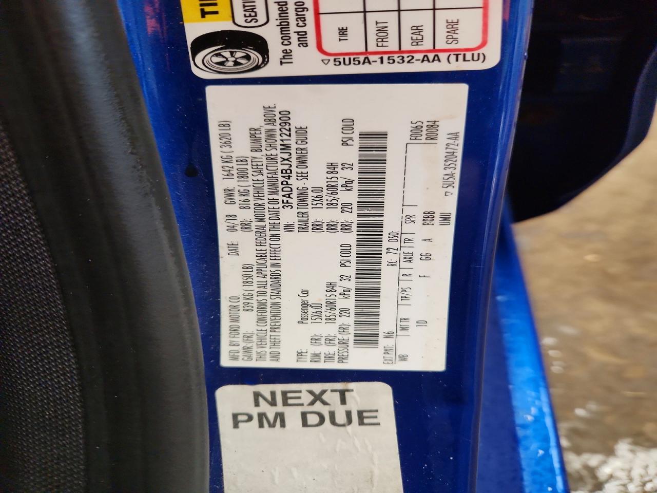 2018 FORD Fiesta