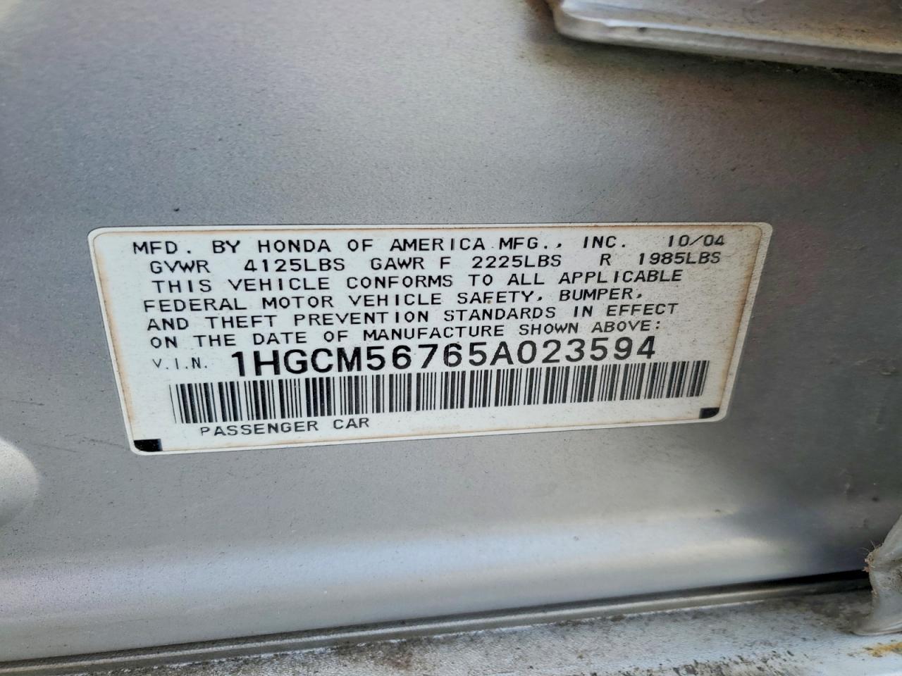 2005 HONDA ACCORD