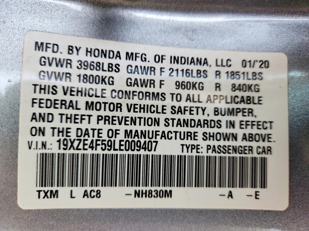 2020 HONDA Insight