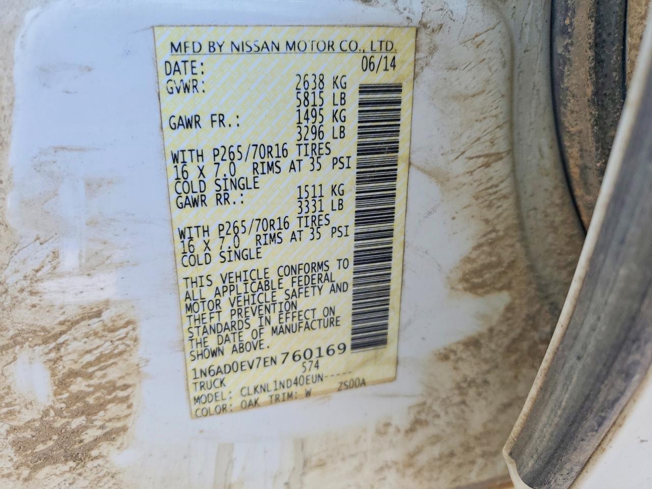 2014 NISSAN Frontier