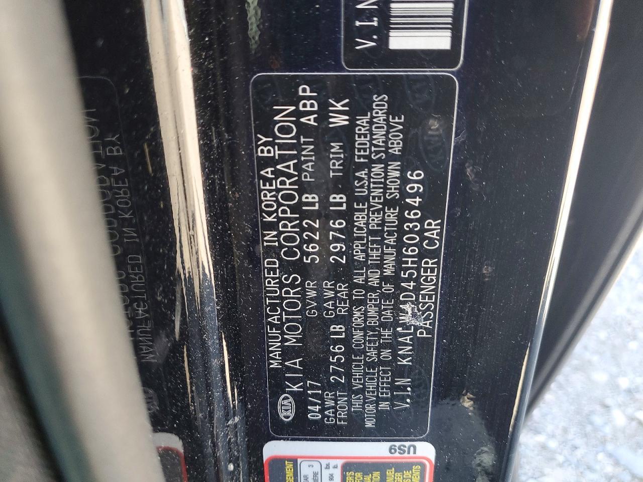 2017 KIA K900