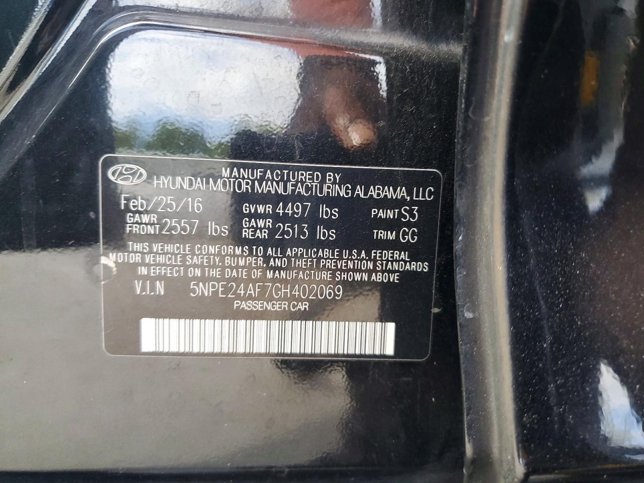 2016 HYUNDAI SONATA