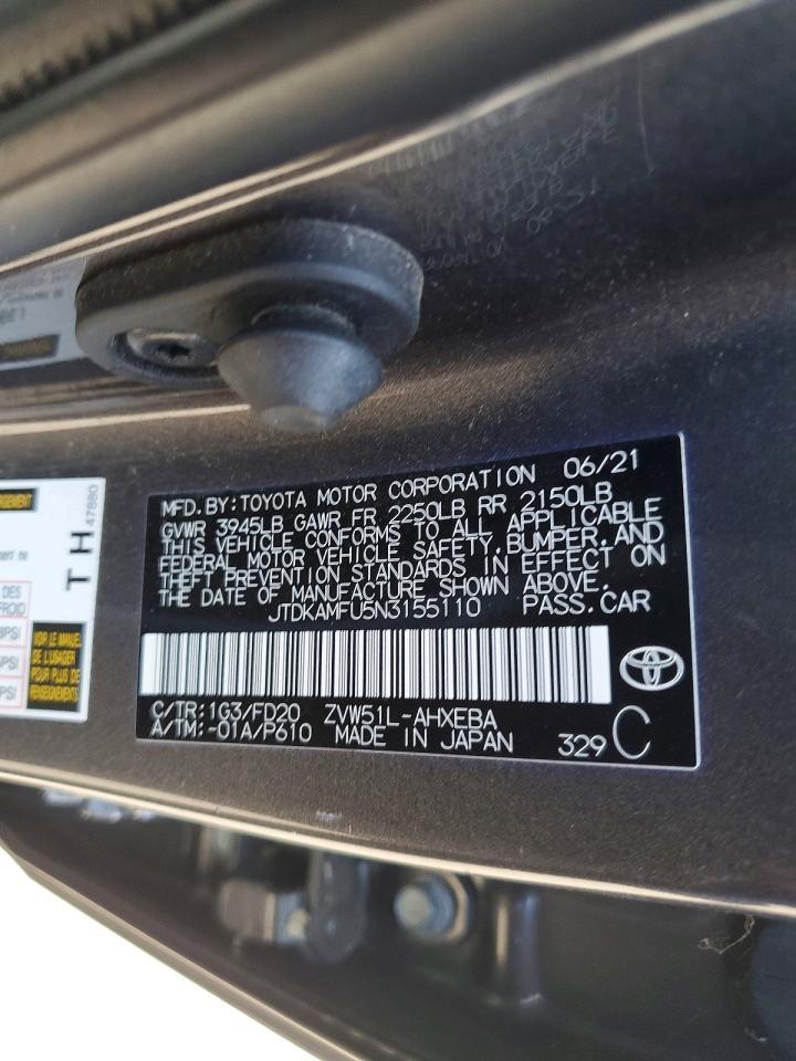 2022 TOYOTA PRIUS