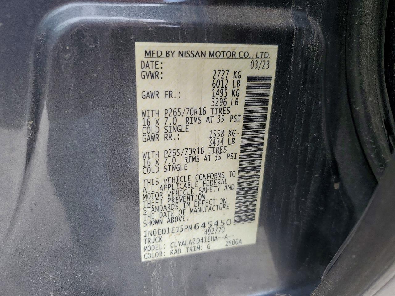 2023 NISSAN Frontier