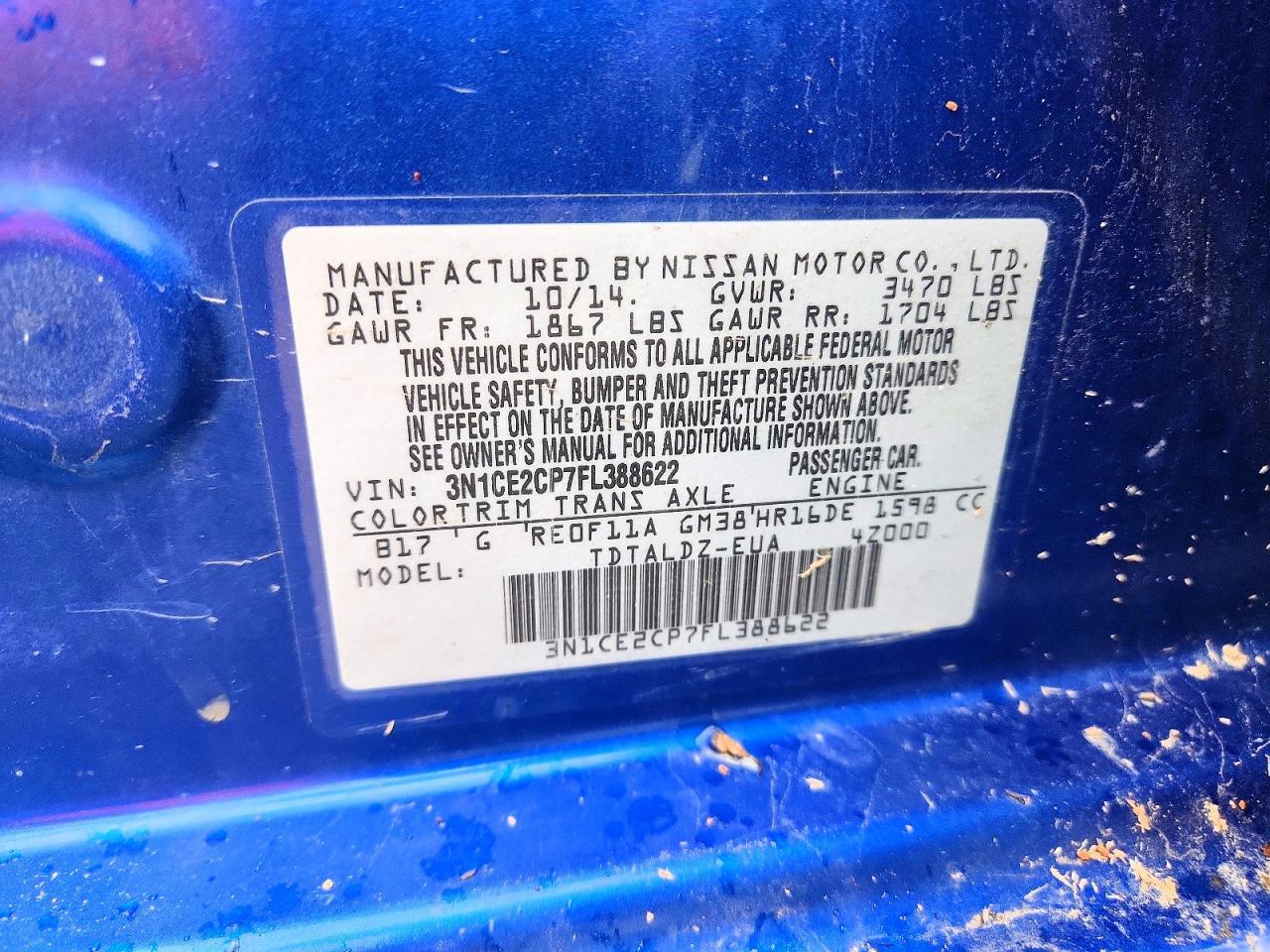 2015 NISSAN Versa Note