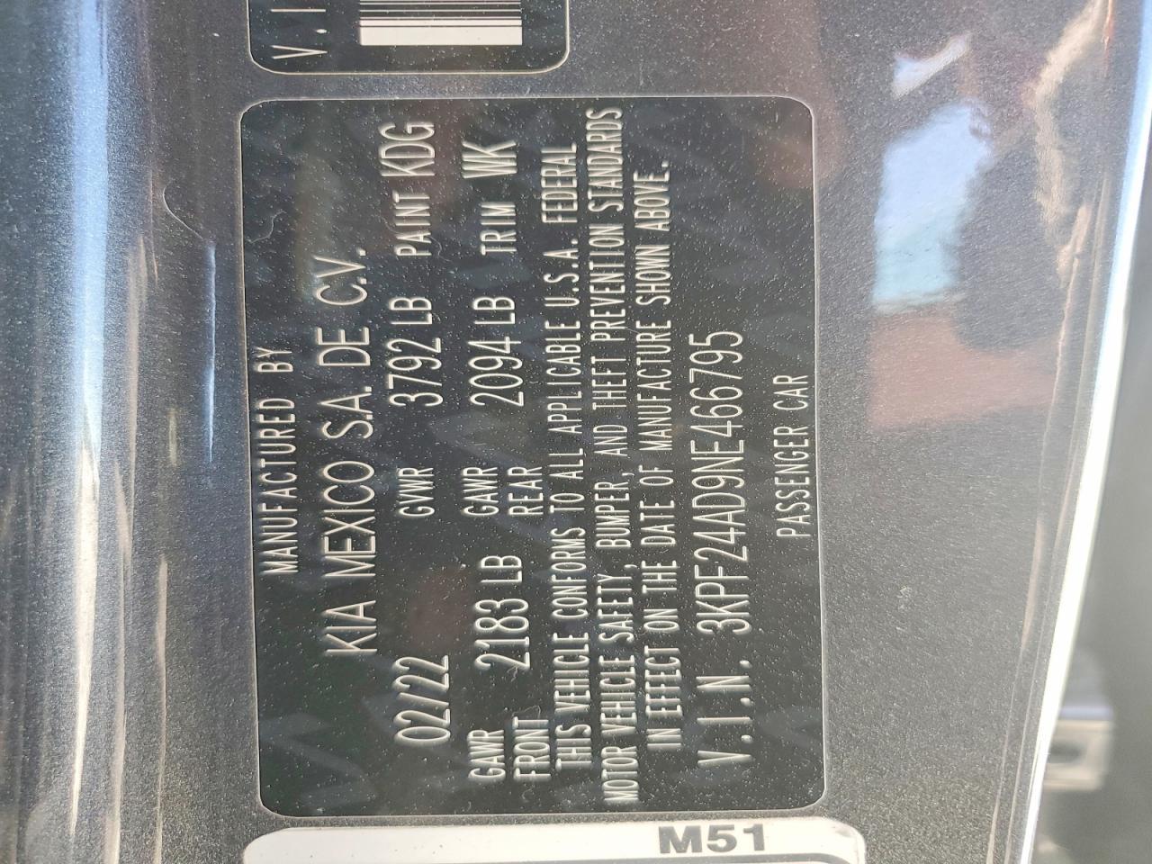 2022 KIA FORTE