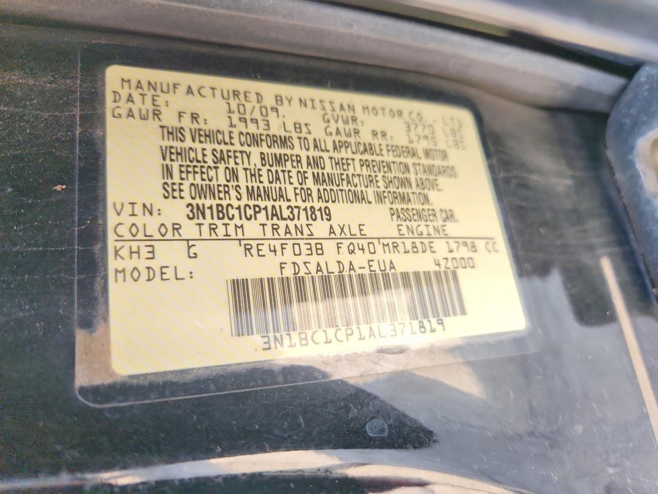 2010 NISSAN VERSA