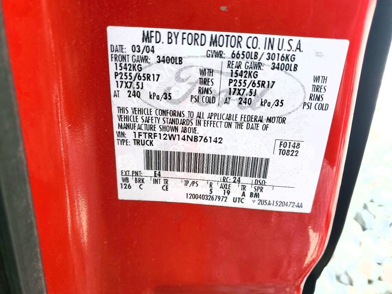 2004 FORD F-150 Lightning