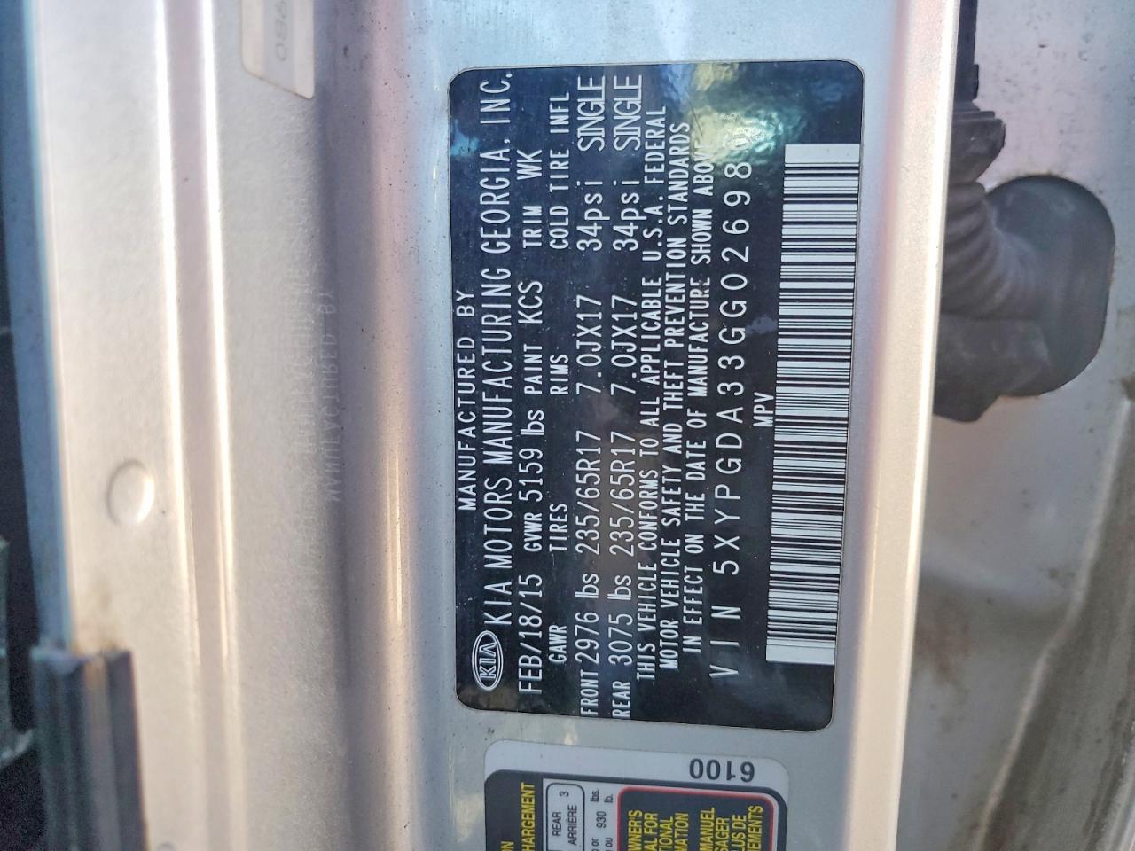 2016 KIA SORENTO