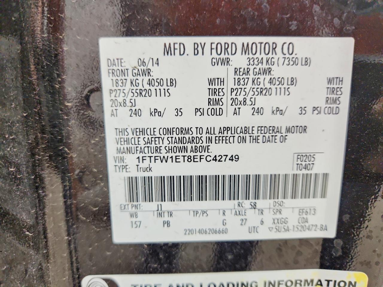 2014 FORD F-150 Lightning