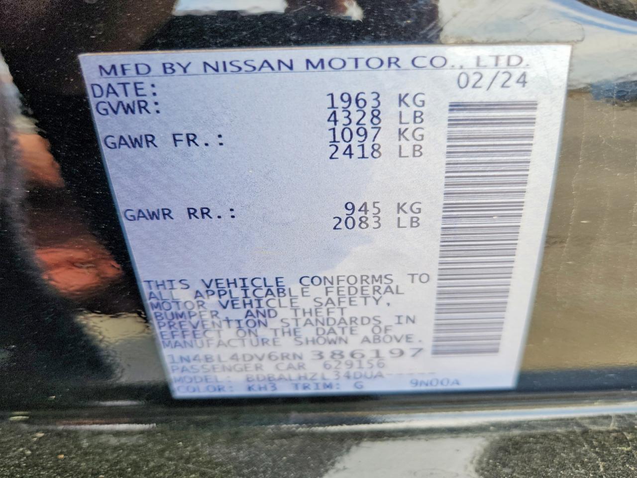 2024 NISSAN ALTIMA