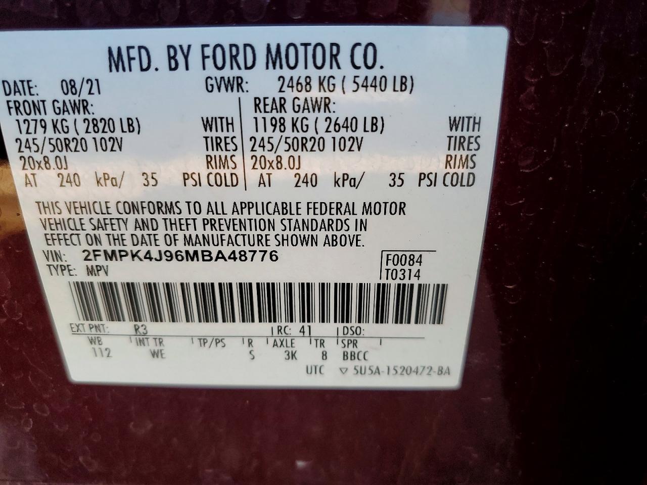 2021 FORD EDGE