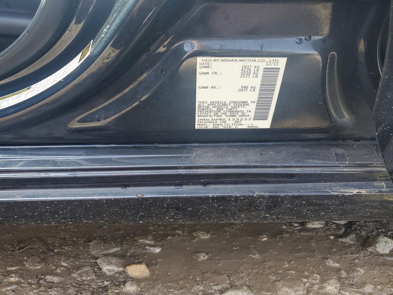 2016 NISSAN ALTIMA