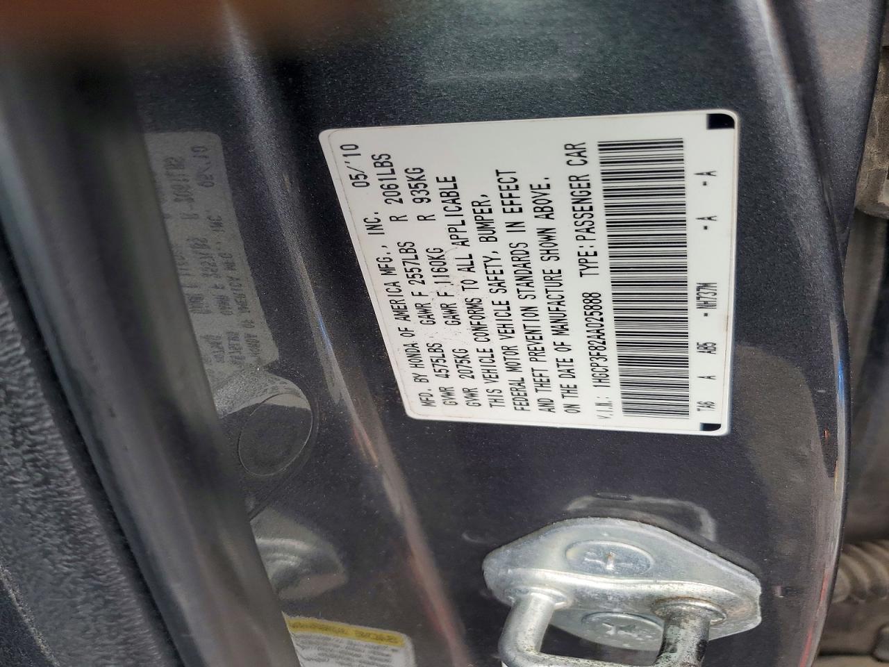 2010 HONDA ACCORD