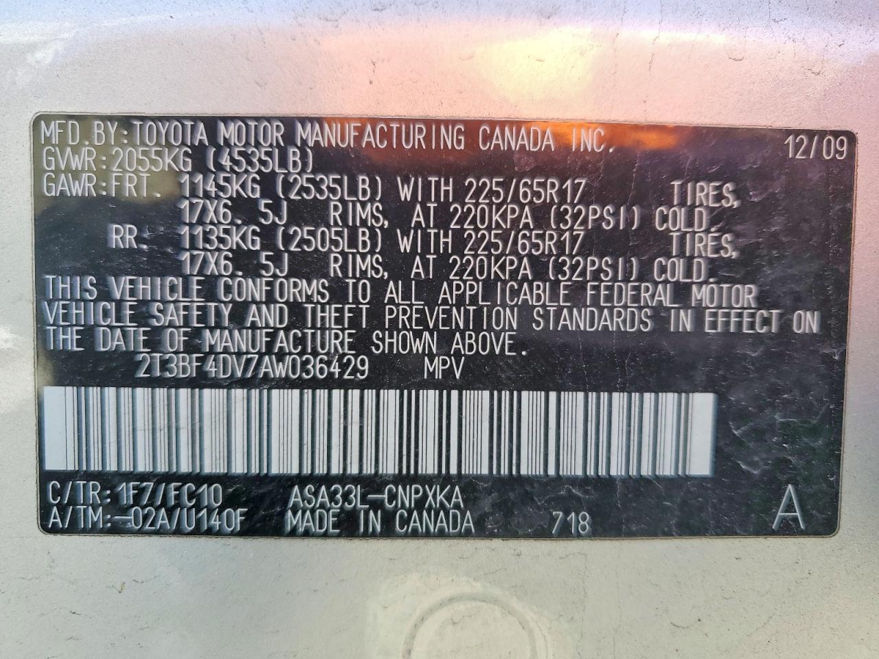 2010 TOYOTA RAV4
