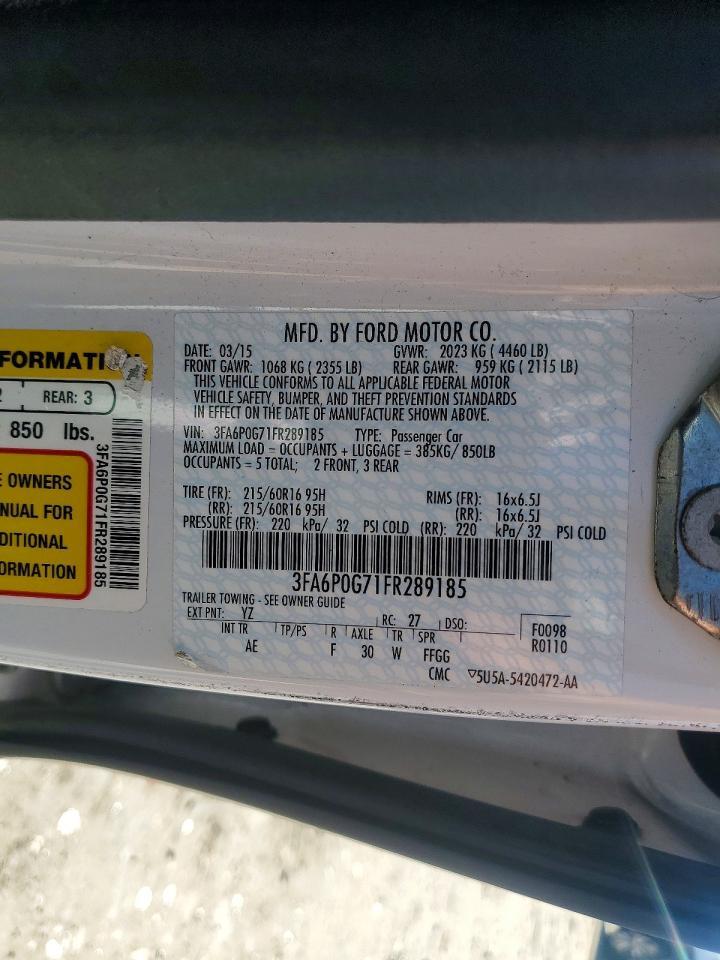 2015 FORD FUSION