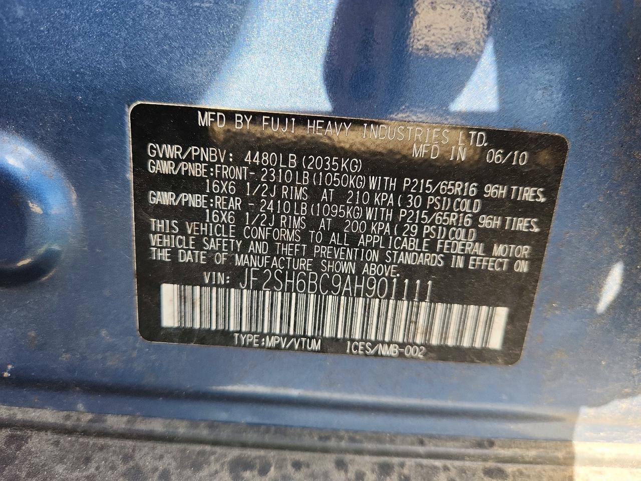2010 SUBARU FORESTER