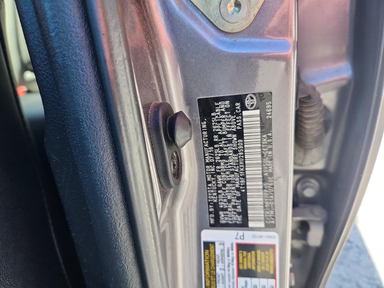 2017 TOYOTA CAMRY