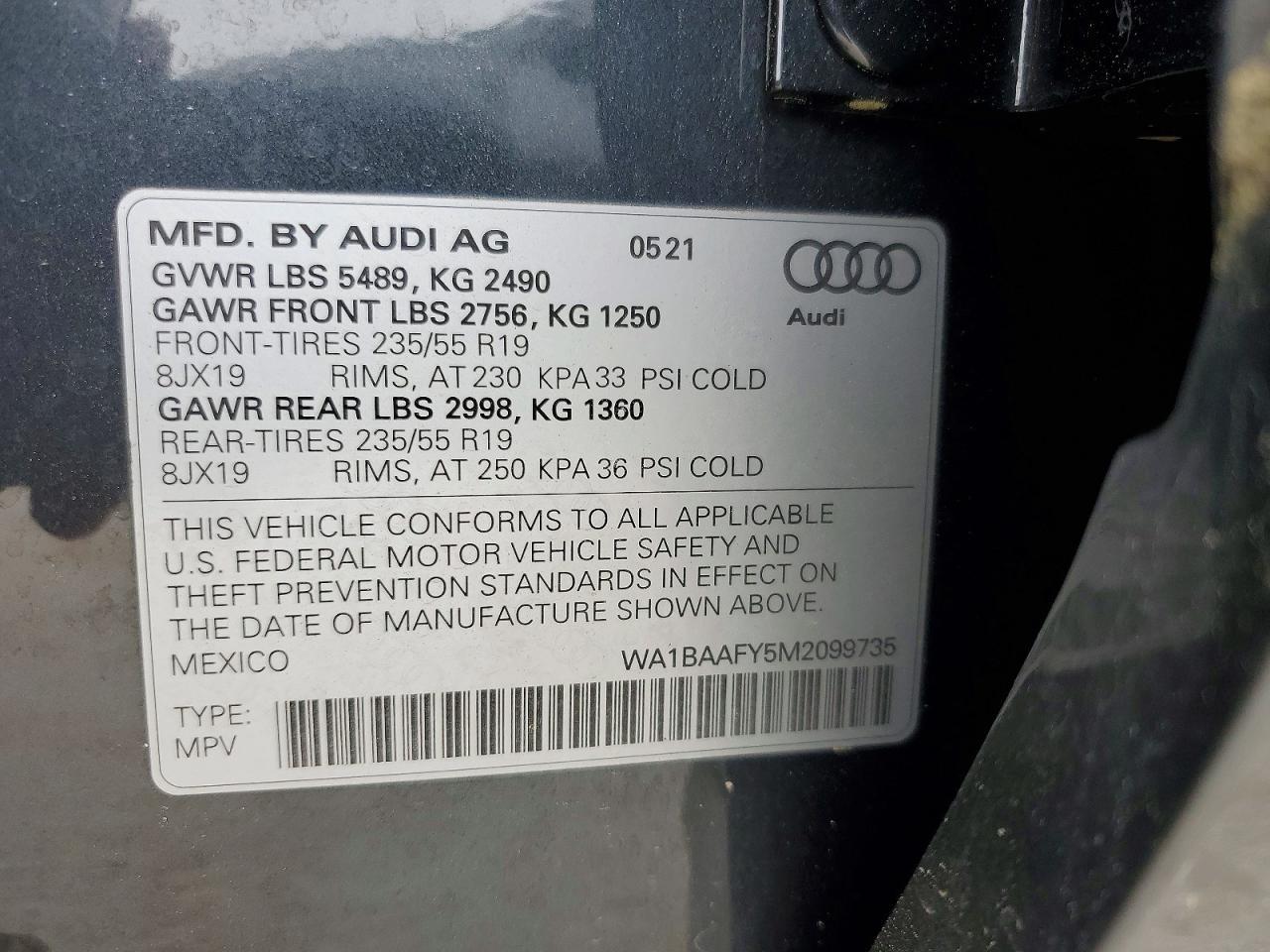 2021 AUDI Q5