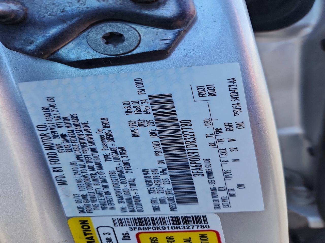 2013 FORD FUSION