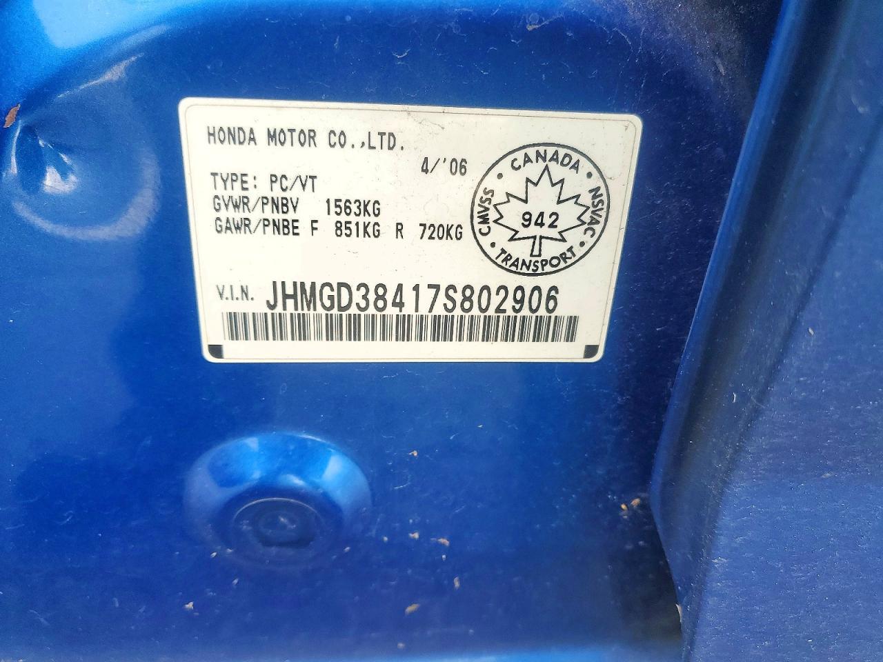 2007 HONDA FIT