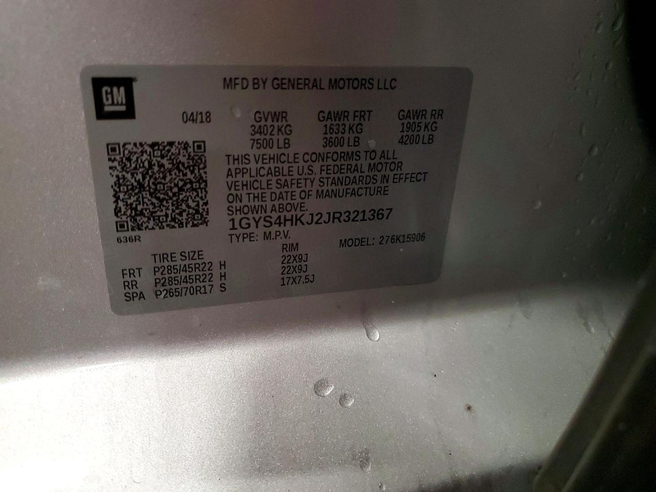 2018 CADILLAC Escalade ESV