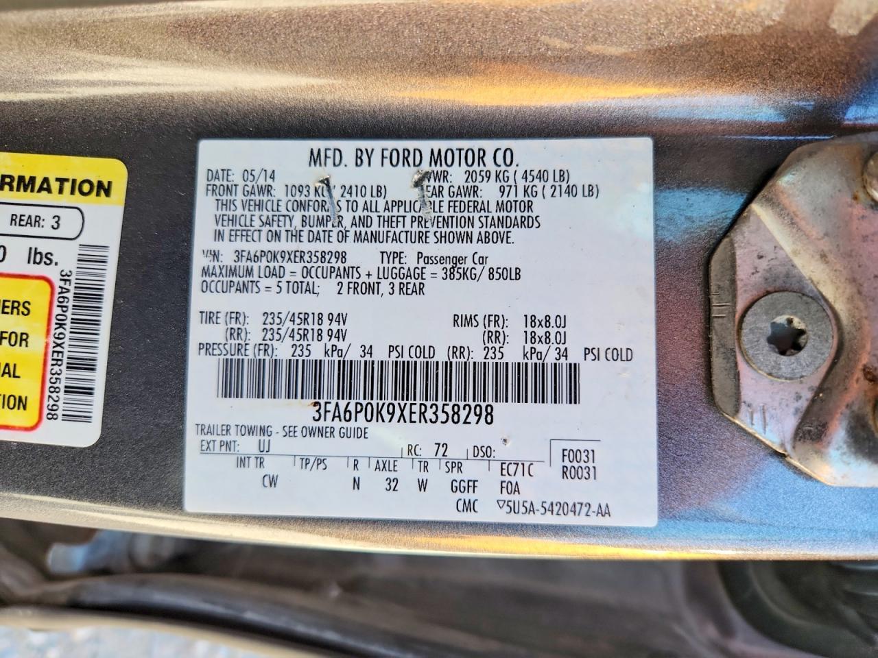 2014 FORD FUSION
