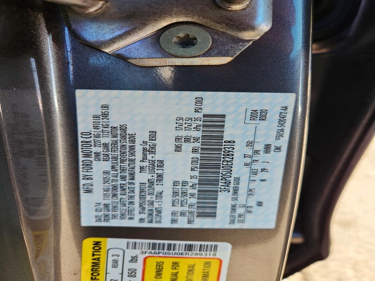 2014 FORD FUSION