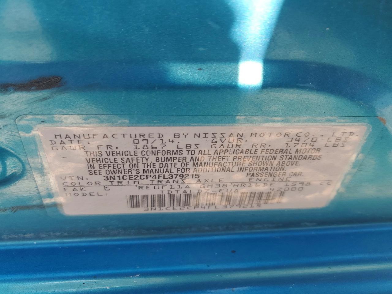2015 NISSAN Versa Note