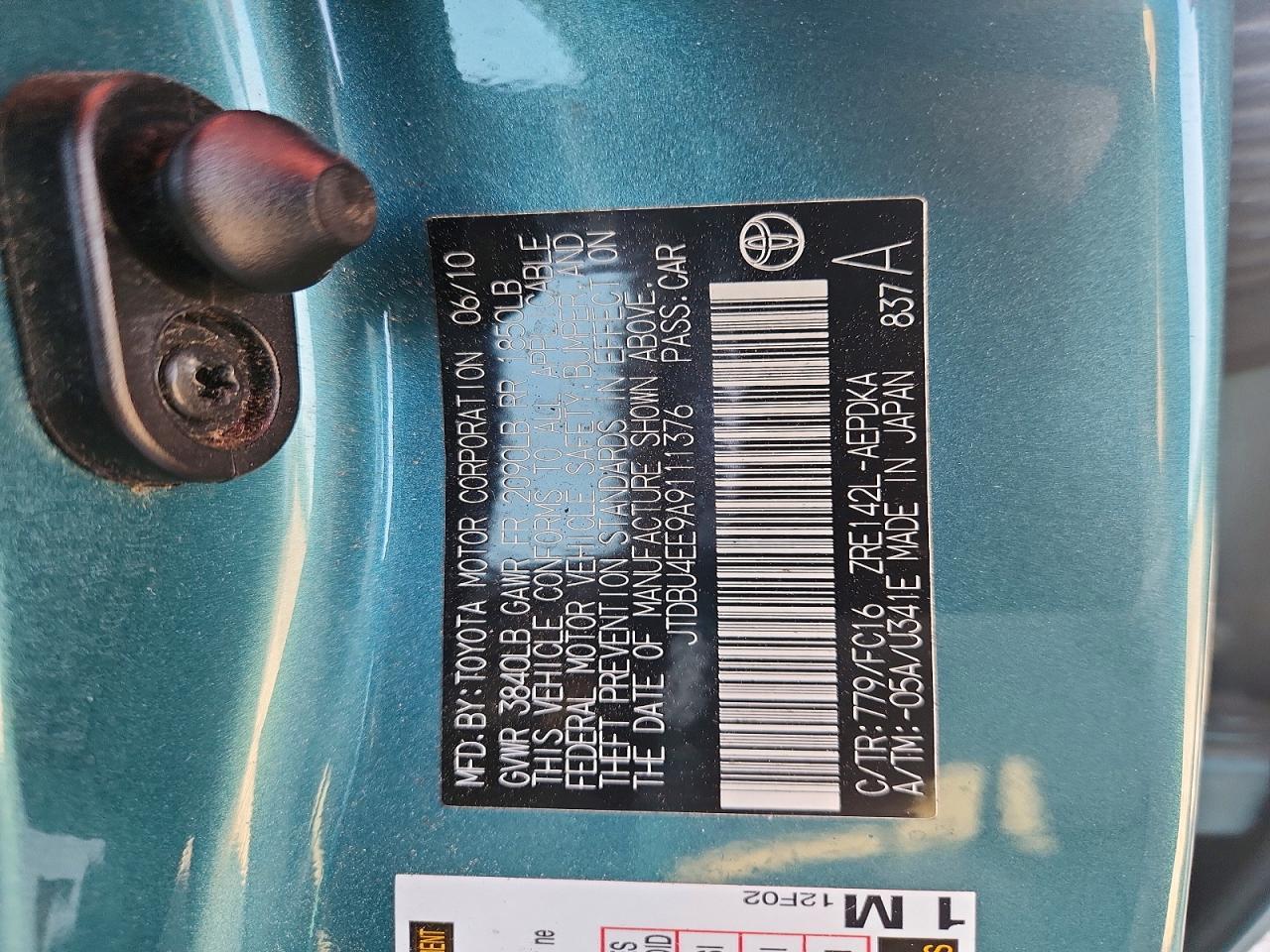 2010 TOYOTA COROLLA