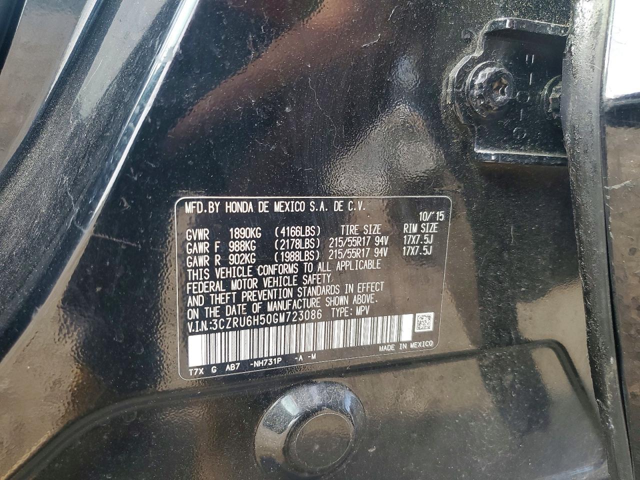 2016 HONDA HR-V