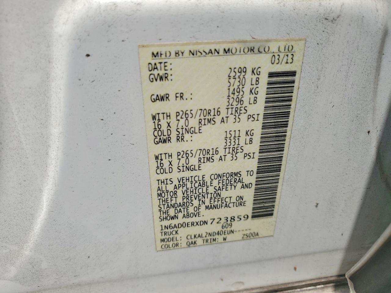 2013 NISSAN Frontier