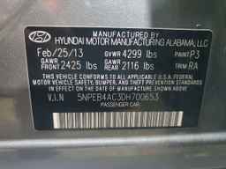 2013 HYUNDAI SONATA
