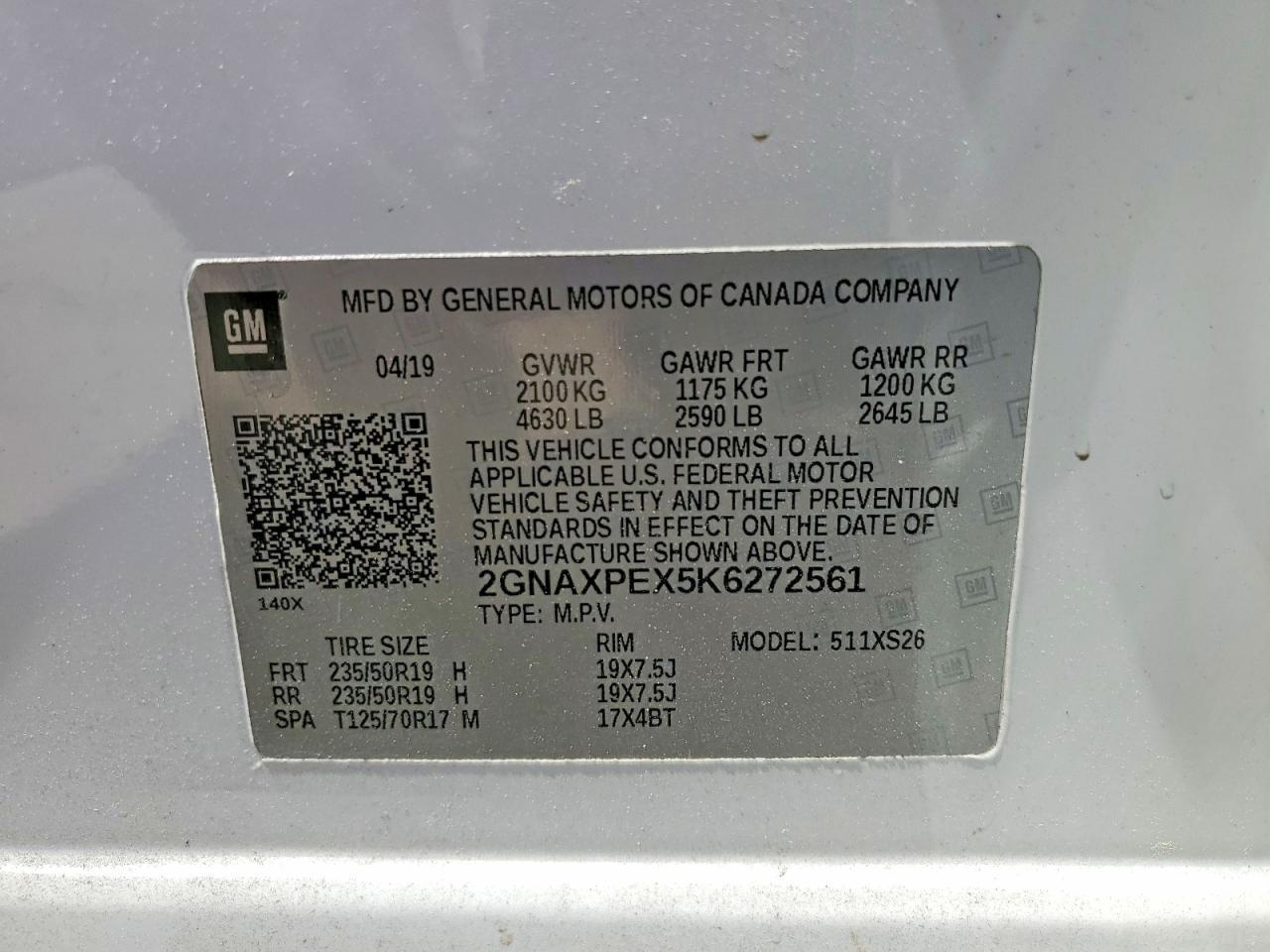 2019 CHEVROLET EQUINOX