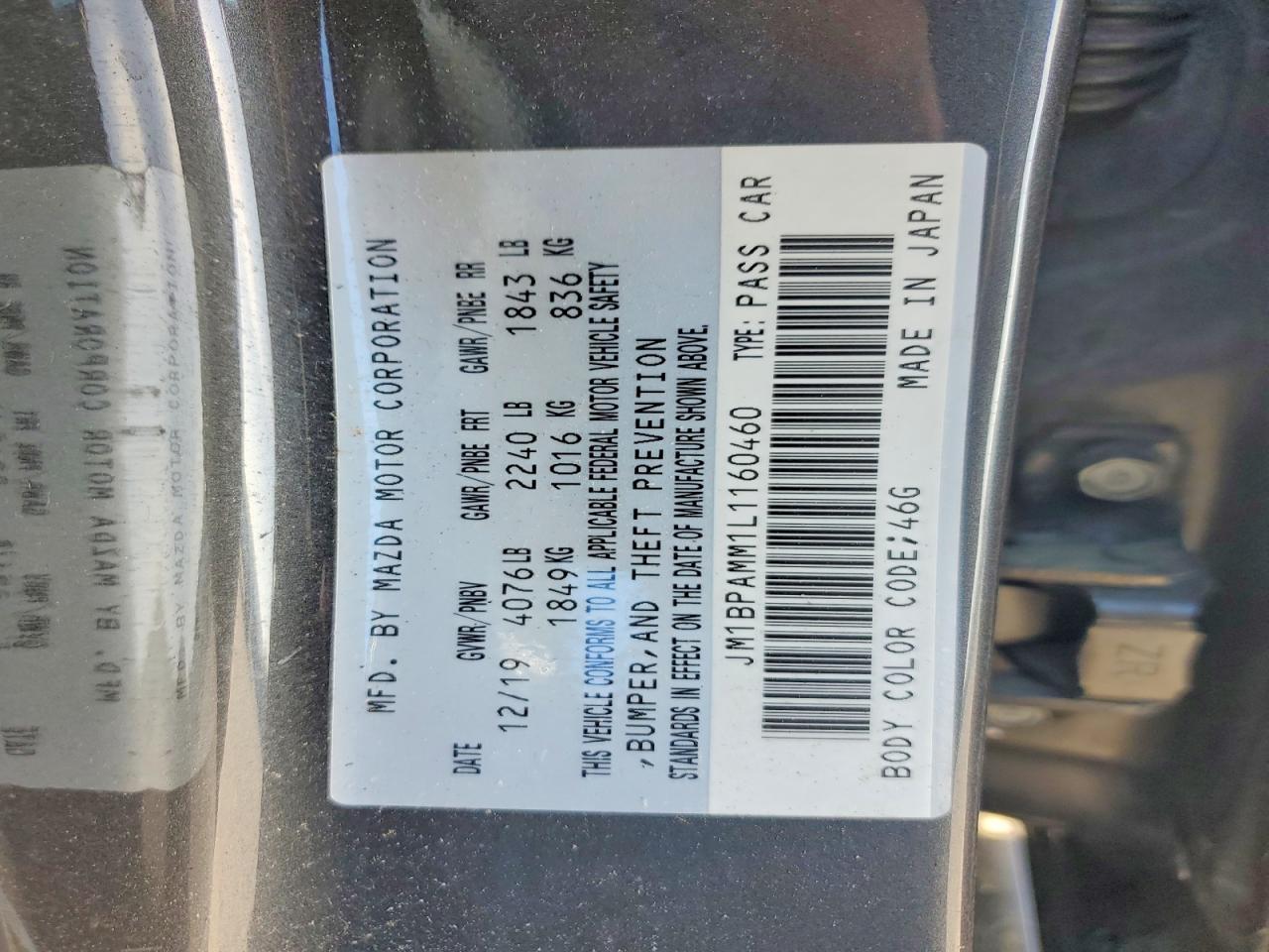 2020 MAZDA 3