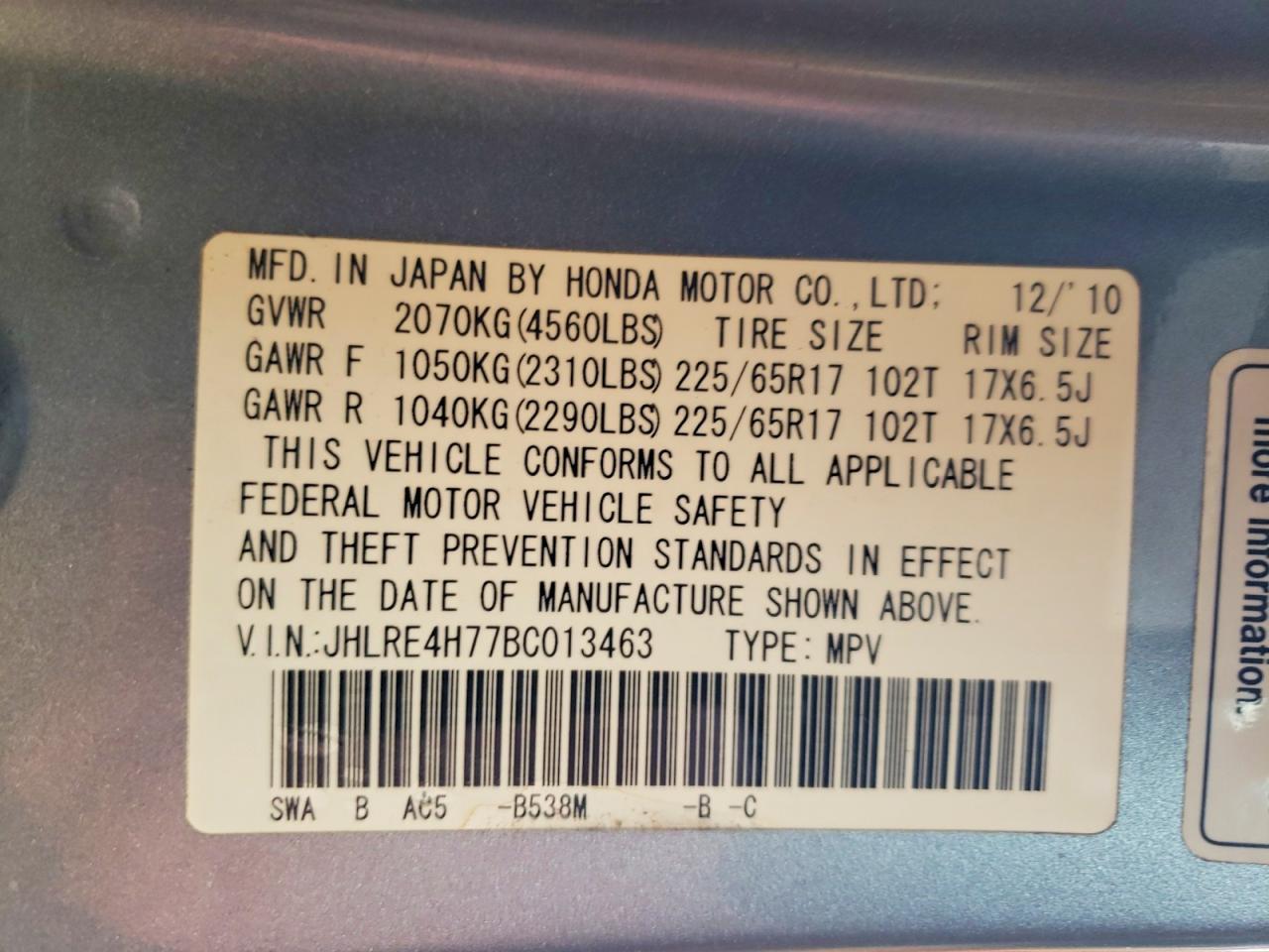 2011 HONDA CR-V