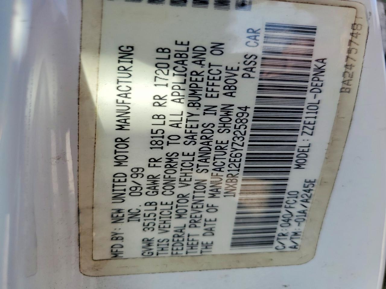 2000 TOYOTA COROLLA
