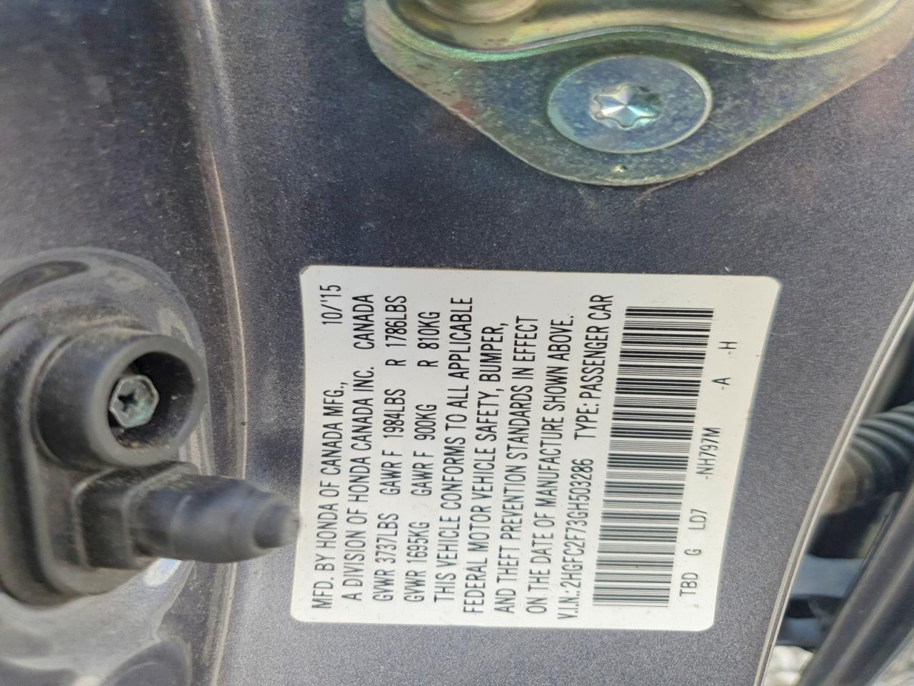2016 HONDA CIVIC